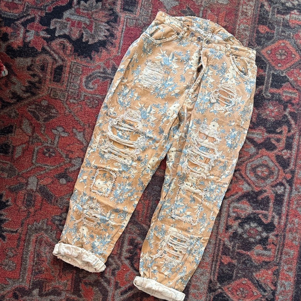 Magnolia Pearl adjustable floral denim